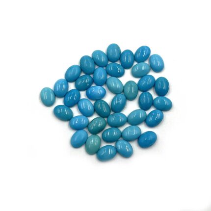 Natural Sleeping Beauty Turquoise Oval Cabs Loose Stone Lot 7 Pcs 5*7 MM 5 CT