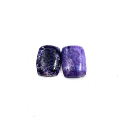Natural Purple Opal Cushion Cabochon Loose Stone Lot 2 Pcs 16*22 MM 33 CT
