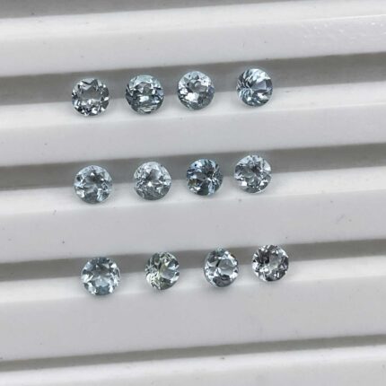 Natural Sky Blue Topaz Round Cut Loose Gemstone Lot 13 Pcs 3.25 MM 2.2 CT