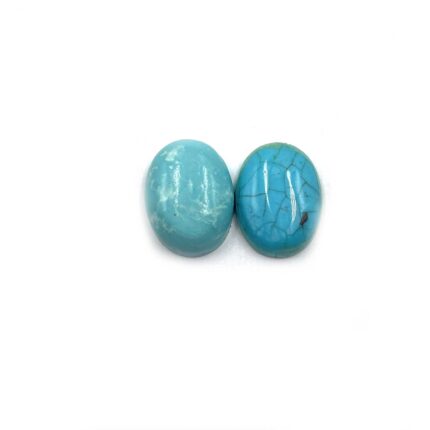 Natural Sleeping Beauty Turquoise Oval Cabs Loose Stone Lot 2 Pcs 12*16MM 14.8CT