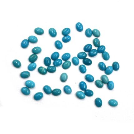 Natural Sleeping Beauty Turquoise Oval Cabochons Lot 50 Pcs 3*4 MM  8 CT