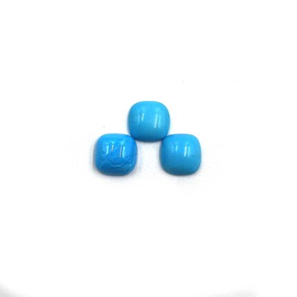 Natural Sleeping Beauty Turquoise Cushion Cabochon Lot 3 Pcs 9 MM 8 CT