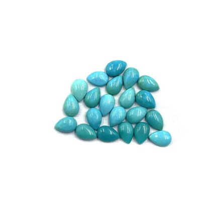 Natural Sleeping Beauty Turquoise Pear Cabs Loose Stone Lot 21 Pcs 4*6 MM 7 CT