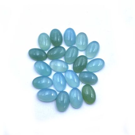 Natural Blue Chalcedony Round Cabochon Loose Gemstone 20 Pcs 9x14 MM 91 CT