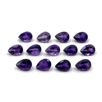 Natural African Amethyst Pear Cut Loose Gemstone Lot 13 Pcs 5*7 MM 8.5 CT