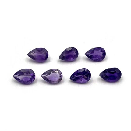 Natural African Amethyst Pear Cut Loose Gemstone Lot 7 Pcs 4*6 MM 2.7 CT