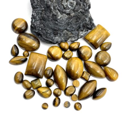 Natural Tiger Eye Mix Loose Gemstone Cabochon Lot 40-43 Pcs  5x7-12x16 mm 105 CT