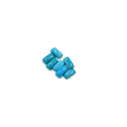 Natural Sleeping Beauty Turquoise Loose Baguette Stone Cabs Lot 7 Pcs 3*6 MM 3CT