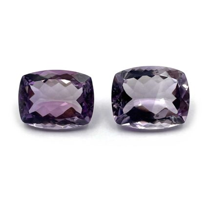 Natural Pink Amethyst Cushion Cut Gemstone Lot 2 Pcs 17*22-18.5*23 MM 56 CT
