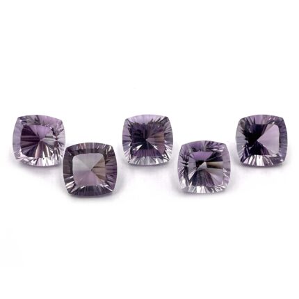 Natural Pink Amethyst Cushion Concave Cut Loose Gemstone Lot 5 Pcs 14 MM 60 CT