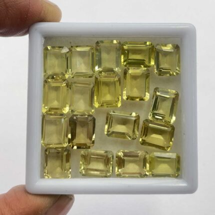 Natural Lemon Quartz Octagon Loose Gemstone Lot 33 Pcs 8*10 MM 100 CT