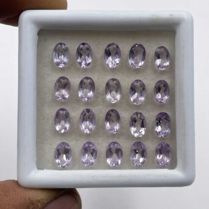 Natural Pink Amethyst Oval Cut Loose Gemstone Lot 142 Pcs 4*6 MM 57 CT