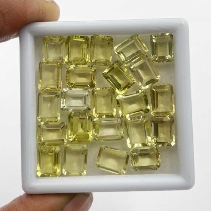 Natural Lemon Quartz Octagon Loose Gemstone Lot 45 Pcs 7*9 MM 100 CT
