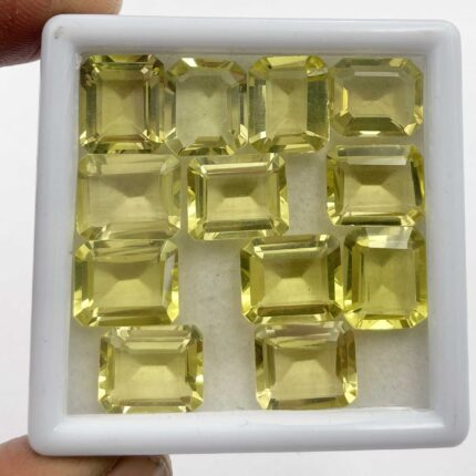 Natural Lemon Quartz Octagon Loose Gemstone Lot 20 Pcs 10*12 MM 100 CT