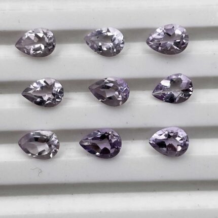 Natural Pink Amethyst Pear Cut Loose Gemstone Lot 10 Pcs 5*7 MM 6 CT