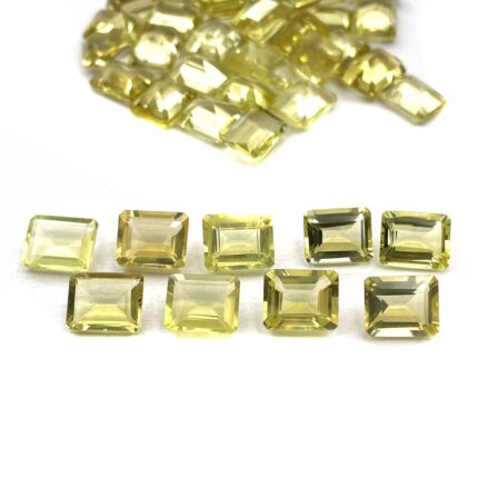 Natural Lemon Quartz Octagon Cut Loose Gemstone Lot 26 Pcs 9*11 MM 100 CT