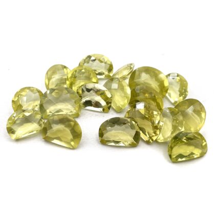 Natural Lemon Quartz Fancy Checker Cut Gemstone Lot 8 Pcs 12*17-15*22 MM 103 CT