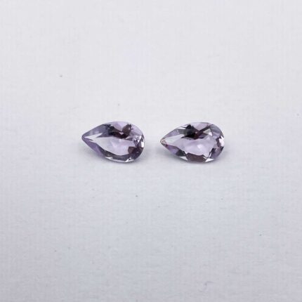 Natural Pink Amethyst Pear Cut Loose Gemstone Lot 2 Pcs 5*8 MM 1.2 CT