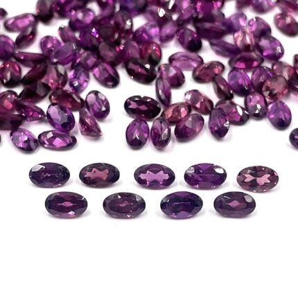 Natural Rhodolite Garnet Oval Cut Loose Gemstone Lot 70 Pcs 3*5 MM 20 CT