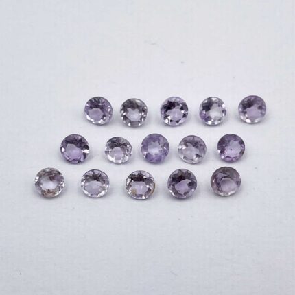Natural Pink Amethyst Round Cut Loose Gemstone Lot 25 Pcs 3.5 MM 3.7 CT