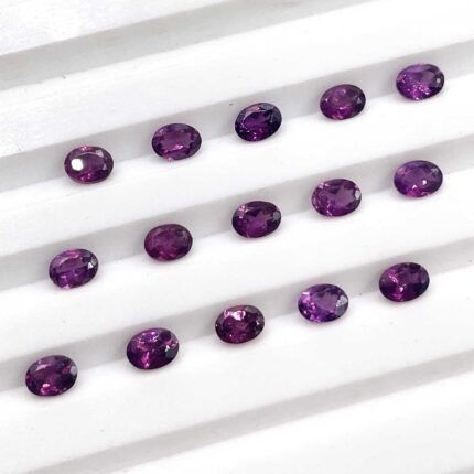 Natural Rhodolite Garnet Oval Cut Loose Gemstone Lot 70 Pcs 3*4 MM 15 CT
