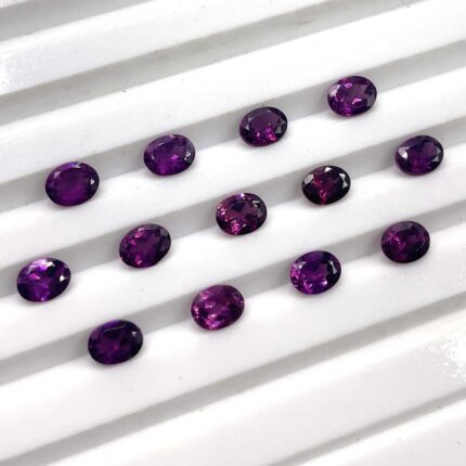 Natural Rhodolite Garnet Oval Cut Loose Gemstone Lot 36 Pcs 3*4 MM 15 CT