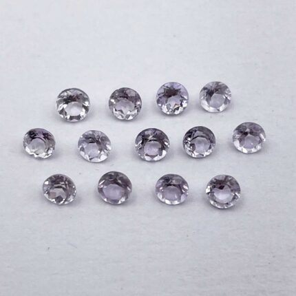 Natural Pink Amethyst Round Cut Loose Gemstone Lot 25 Pcs 3 MM 2.5 CT