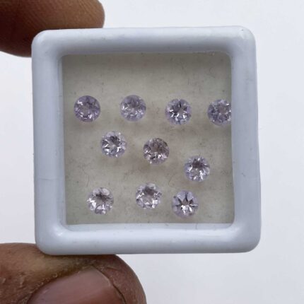 Natural Pink Amethyst Round Cut Loose Gemstone Lot 10 Pcs 3.5 MM 1.65 CT