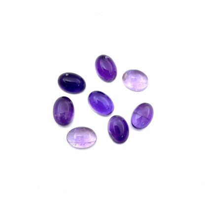 Natural African Amethyst Oval Cabochon Loose Gemstone Lot 6 Pcs 5*7 MM 7 CT