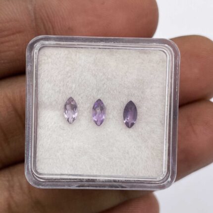 Natural Pink Amethyst Marquise Cut Loose Gemstone Lot 3 Pcs 2.5*5 MM .35 CT