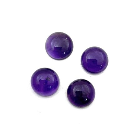 Natural African Amethyst Round Cabochon Loose Gemstone Lot 4 Pcs 9 MM 10 CT