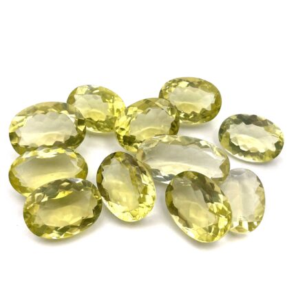 Natural Lemon Quartz Oval Cut Loose Stone Lot 2 Pcs 19*26-23*30 MM 85 CT