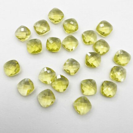 Natural Lemon Quartz Cushion Briolette Cut Loose Stone Lot 16 Pcs 13 MM 102 CT