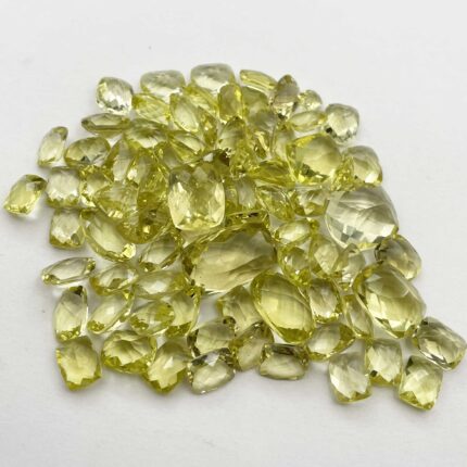 Natural Lemon Quartz Cushion Checker Cut Stone Lot 36 Pcs 7*9-14*16 MM 100 CT