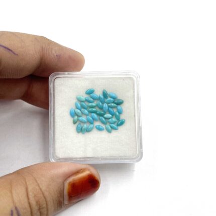 Natural Sleeping Beauty Turquoise Marquise Cabs Stone Lot 121 Pcs 2*4 MM 10 CT