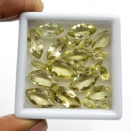 Natural Lemon Quartz Marquise Cut Loose Gemstone Lot 79 Pcs 4*8-8*16 MM 120 CT