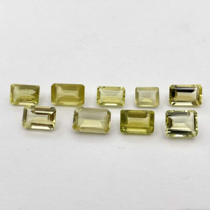 Natural Lemon Quartz Octagon Cut Loose Stone Lot 21 Pcs 8.5*11.5-10*12 MM 103 CT