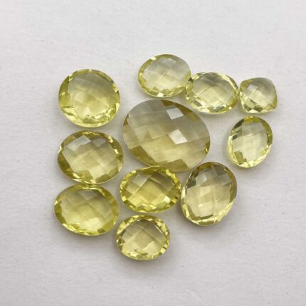 Natural Lemon Quartz Mix Briolette Cut Loose Stone Lot 11 Pcs 9-16 MM 63 CT