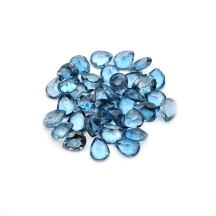 Natural London Blue Topaz Square Cut 4*5 MM 11 CT 36 Pcs