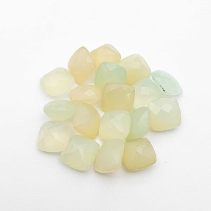 Natural Chalcedony Cushion Checker Cut 18 Pcs 10 MM 68 CT