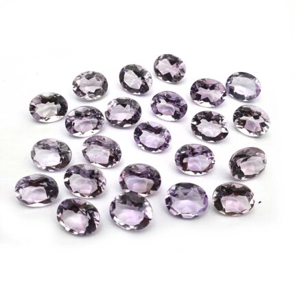 Natural Pink Lavender Amethyst Oval Cut Loose Gemstone Lot 37 Pcs 9*11 MM 114 CT