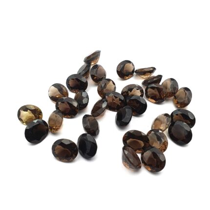 Natural Smoky Quartz Oval Cut Loose Stone Lot 10*12 MM 129 CT 31 Pcs