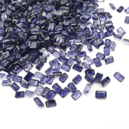 Natural Iolite Octagon Cut Loose Gemstone For Jewelry Making 70 Pcs 4x6 mm 36 CT