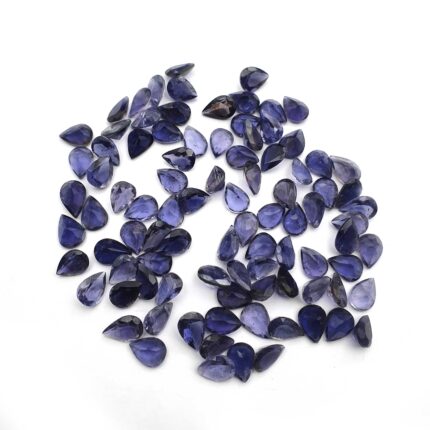 Natural Iolite Pear Cut Loose Gemstone For Jewelry Making 37 Pcs 6x8 mm 32 CT