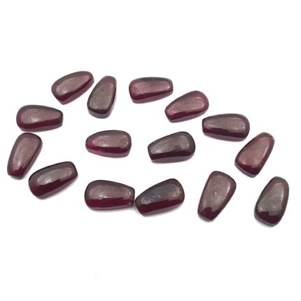 Natural Rhodolite Garnet Fancy Cabochon Loose Gemstone Lot 3 Pcs 8x14 23 CT