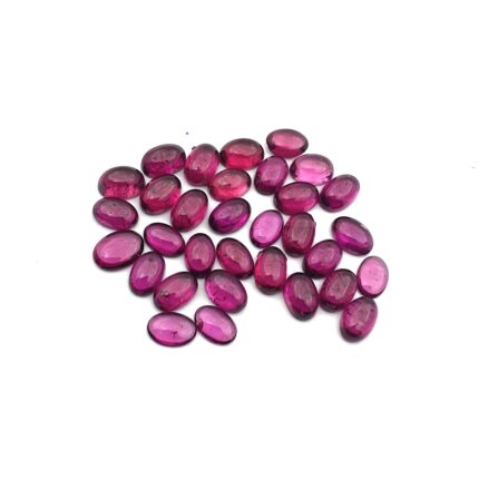 Natural Rhodolite Garnet Oval Cabochon Loose Gemstone Lot 18 Pcs 4*6 MM 12 CT