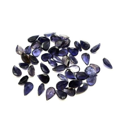 Natural Iolite Pear Cut Loose Gemstone Lot 6*8-6*9 MM 50 CT 52 Pcs