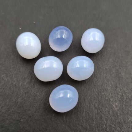 Natural Chalcedony Fancy Cabochon Loose Gemstone Lot 6 Pcs 12x14 MM 85 CT