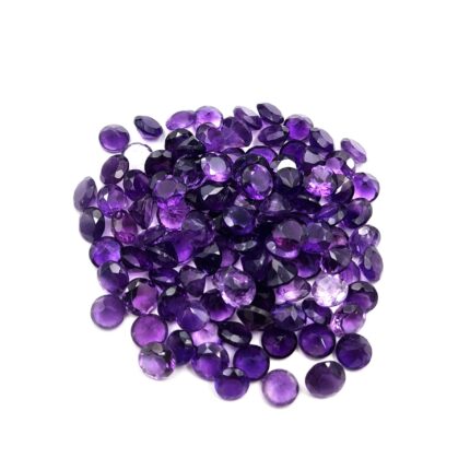 Natural African Amethyst Round Cut Loose Gemstone Lot 6 MM 100 CT 135 PCS