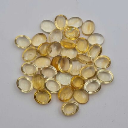 Natural Citrine Oval Cabochon Loose Gemstone Lot 31 Pcs 9*11 MM 102 CT